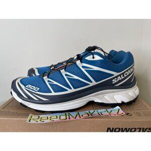 Salomon XT-6 Dark Blue Almond Milk Asphalt Mens 9us